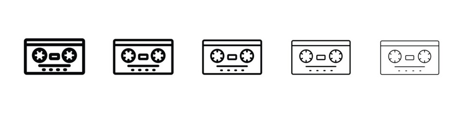 Cassette tape icon Symbol concept for web design.simple line vector icon. logo illustration.