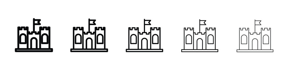 Castle icon Symbol concept for web design.simple line vector icon. logo illustration.