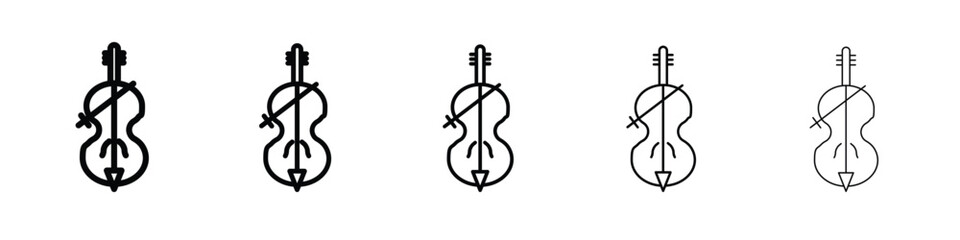 Cello icon Symbol concept for web design.simple line vector icon. logo illustration.