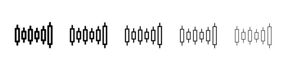 Chart candlestick icon Symbol concept for web design.simple line vector icon. logo illustration.