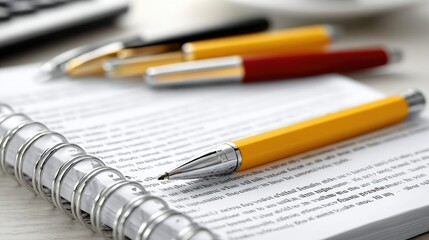 Colorful pencils and spiral notebook paper create a vibrant back-to-school ambiance with emphasis on creativity and learning