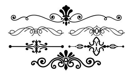 vintage calligraphic and ornamental vector decorations, perfect for wedding cards, invitation designs, and elegant frames.
