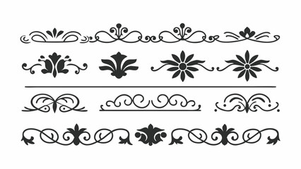 vintage calligraphic and ornamental vector decorations, perfect for wedding cards, invitation designs, and elegant frames.