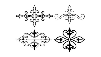 vintage calligraphic and ornamental vector decorations, perfect for wedding cards, invitation designs, and elegant frames.