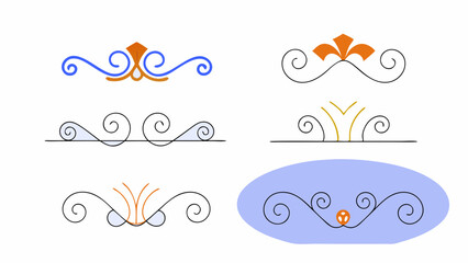 vintage calligraphic and ornamental vector decorations, perfect for wedding cards, invitation designs, and elegant frames.