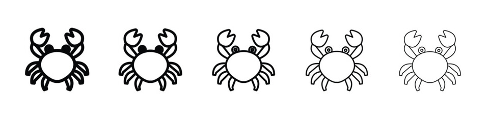 Crab icon Symbol concept for web design.simple line vector icon. logo illustration.
