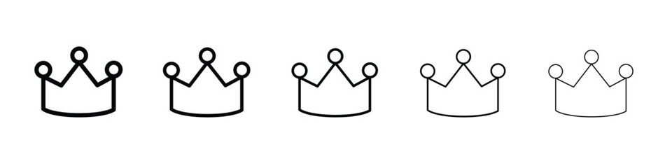 Fototapeta premium Crown icon Symbol concept for web design.simple line vector icon. logo illustration.
