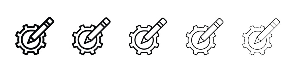 Customizefor banner and packaging design. Vector illustrationtings icon Symbol concept for web design.simple line vector icon. logo illustration.