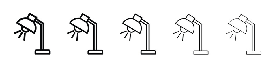 Desk lamp icon Symbol concept for web design.simple line vector icon. logo illustration.