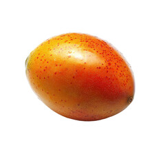 Fototapeta premium mango fruit, close-up of a mango, highlighting its glossy skin and rich color, isolated on transparent background