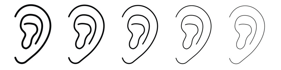 Ear icon Symbol concept for web design.simple line vector icon. logo illustration.