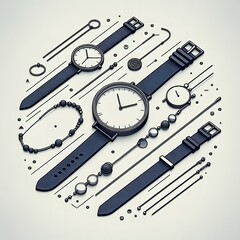 Wrist watches vector like images
