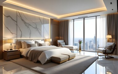 Modern Luxury Apartment Bedroom Interior Design