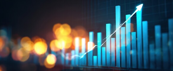 The graph showing upward trends in financial performance and business growth.