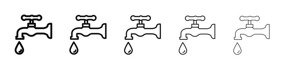 Faucet drip icon Symbol concept for web design.simple line vector icon. logo illustration.