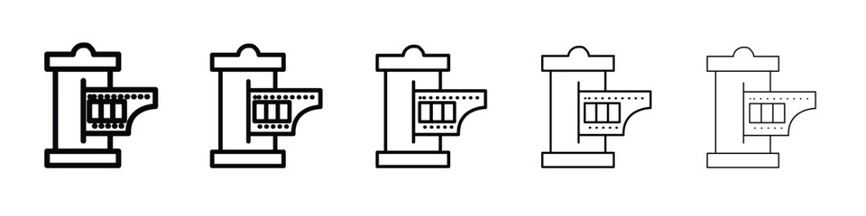Film canister icon Symbol concept for web design.simple line vector icon. logo illustration.