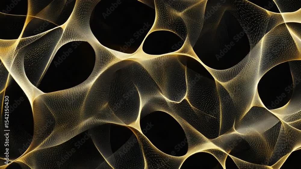 Poster elegant abstract background with flowing waves in black and gold colors for artistic visuals transpa