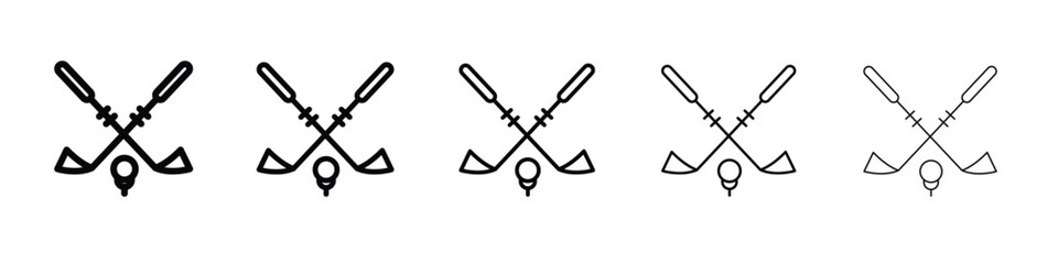 Golf club icon Symbol concept for web design.simple line vector icon. logo illustration.