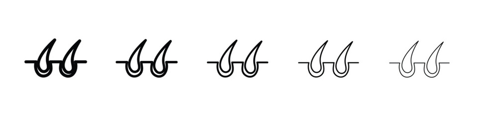 Hair icon Symbol concept for web design.simple line vector icon. logo illustration.