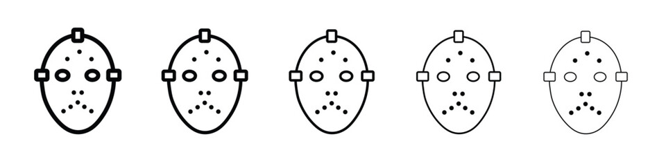 Hockey mask icon Symbol concept for web design.simple line vector icon. logo illustration.