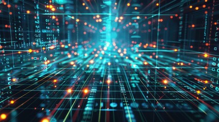 Obraz premium Abstract digital network