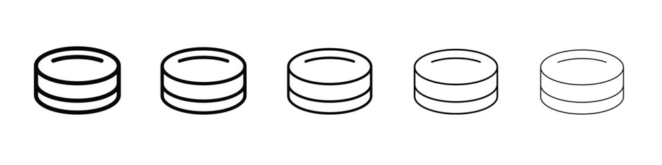 Hockey puck icon Symbol concept for web design.simple line vector icon. logo illustration.
