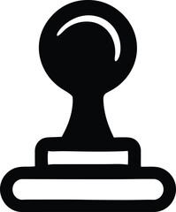 Black Rubber Stamp Illustration Isolated on White Background for Design Use