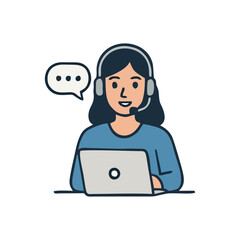 Customer Support call center service support agent with professional office team and online virtual assistant for client care business communication and corporate help desk solution for remote work