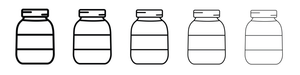 Jar icon Symbol concept for web design.simple line vector icon. logo illustration.
