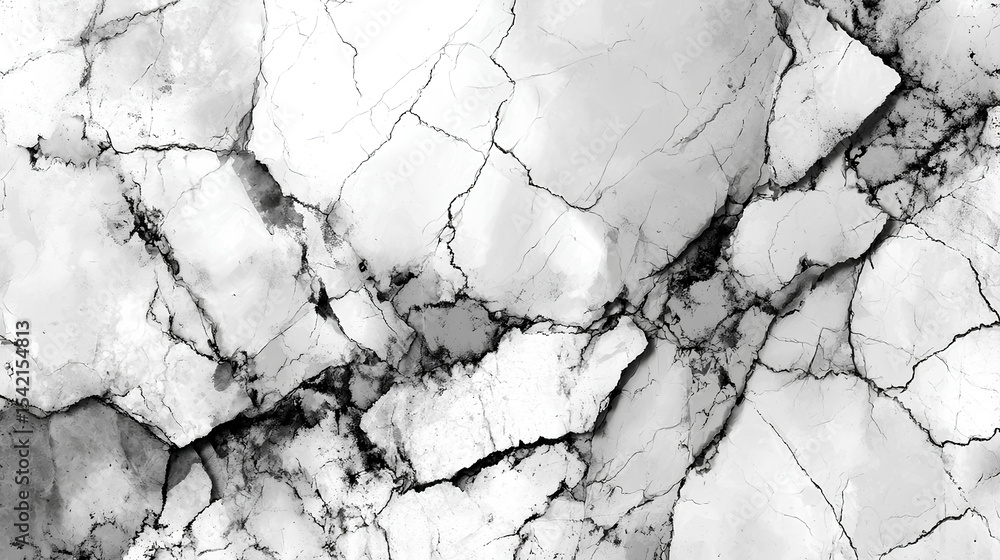 Poster abstract black and white marble texture with soft veining patterns, creating a sophisticated and ele