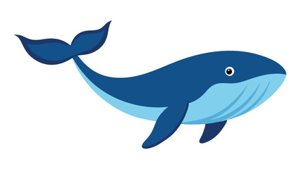 Obraz premium whale sealife animal vector art illustration
