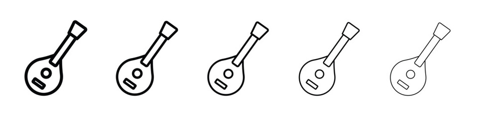 Mandolin icon Symbol concept for web design.simple line vector icon. logo illustration.