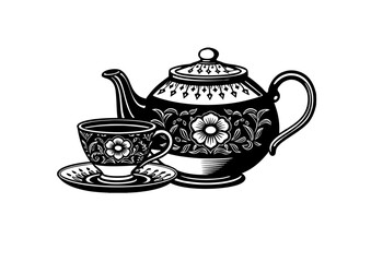teapot and cup