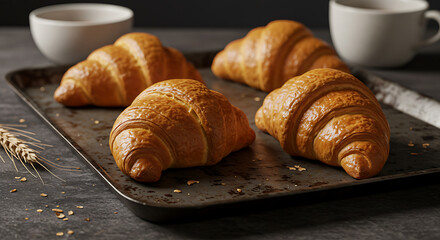 croissant and cup of coffee