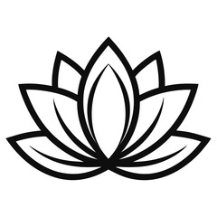 Minimal Lotus Flower Vector Illustration for Wellness