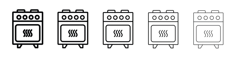Oven icon Symbol concept for web design.simple line vector icon. logo illustration.