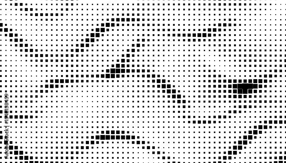 Poster black and white dynamic transition halftone pattern for sporty background and jersey design. fully e