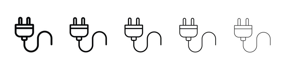 Obraz premium Plug icon Symbol concept for web design.simple line vector icon. logo illustration.