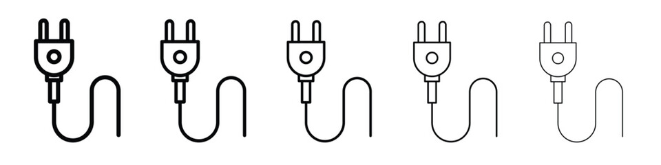 Plug icon Symbol concept for web design.simple line vector icon. logo illustration.