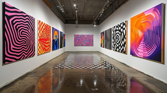 Swiss visual artist doing curating geometric art show