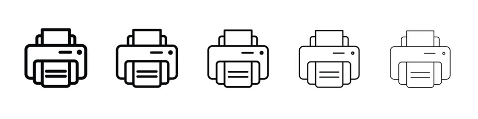 Print icon Symbol concept for web design.simple line vector icon. logo illustration.