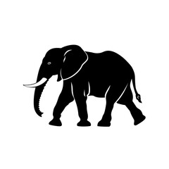 Fototapeta premium Elegant line art illustration of an african elephant