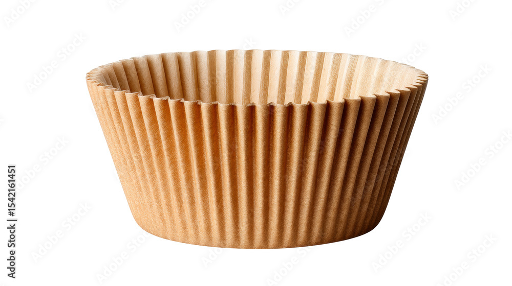 Poster cupcake liner isolated on transparent background with soft natural color and texture