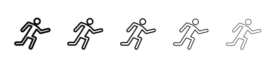 Running icon Symbol concept for web design.simple line vector icon. logo illustration.