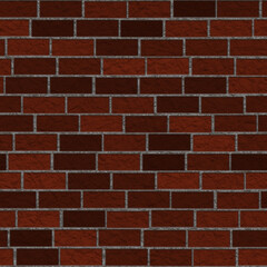 Brick drawing. Seamless red brick wall background - texture pattern for continuous replication.