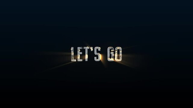 Let's Go Glossy Fire Text Animation – Energetic 4K Motion Graphic Intro