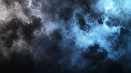 Obraz premium Abstract dark blue and white smoke background with clouds for mysterious backdrop