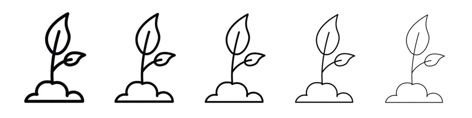 Seedling icon Symbol concept for web design.simple line vector icon. logo illustration.