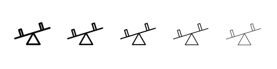 Seesaw icon Symbol concept for web design.simple line vector icon. logo illustration.