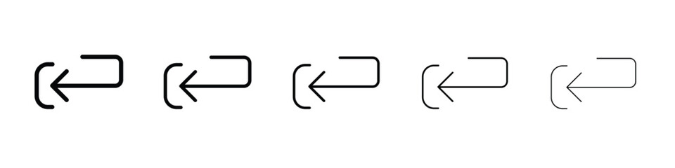 Send back icon Symbol concept for web design.simple line vector icon. logo illustration. © Win